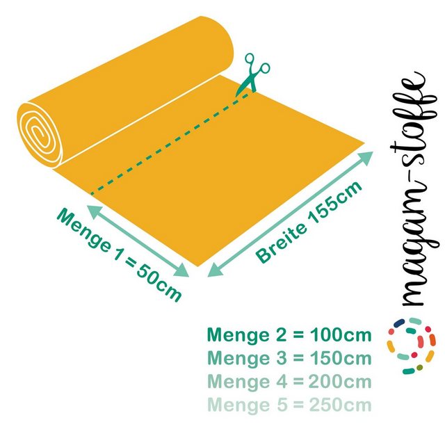 Bild von MAGAM-Stoffe Finn Jersey Stoff uni Oeko-Tex Meterware 50cm (14. Hellgrün)