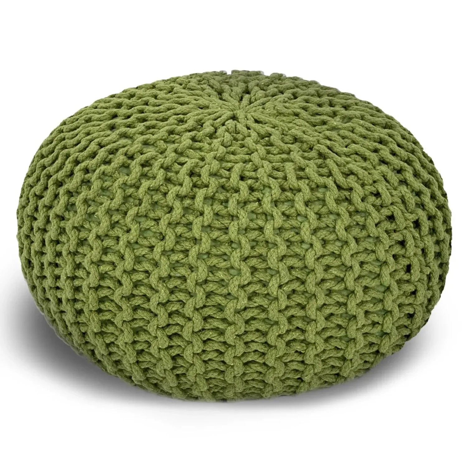 Bild von Casamia Pouf 55cm Sitzpouf Bodenkissen Hocker Baumwolle Grün