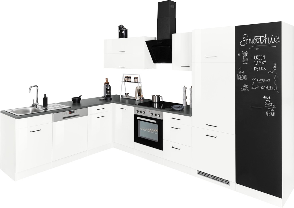 Bild von KOCHSTATION Küchenzeile "KS-Trier", mit E-Geräten, Stellbreite 220/330 cm