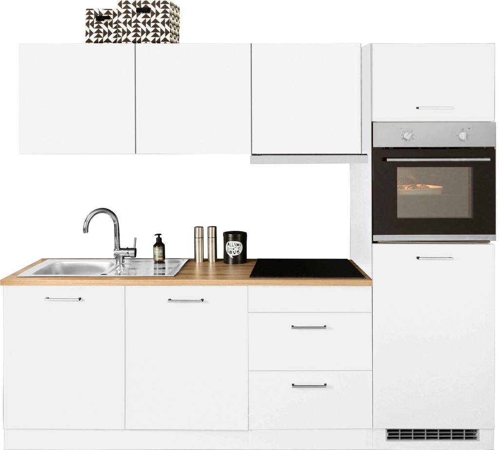 Bild von KOCHSTATION Küchenzeile "KS-Kehl", mit E-Geräten, Breite 240 cm, inkl. Kühlschrank