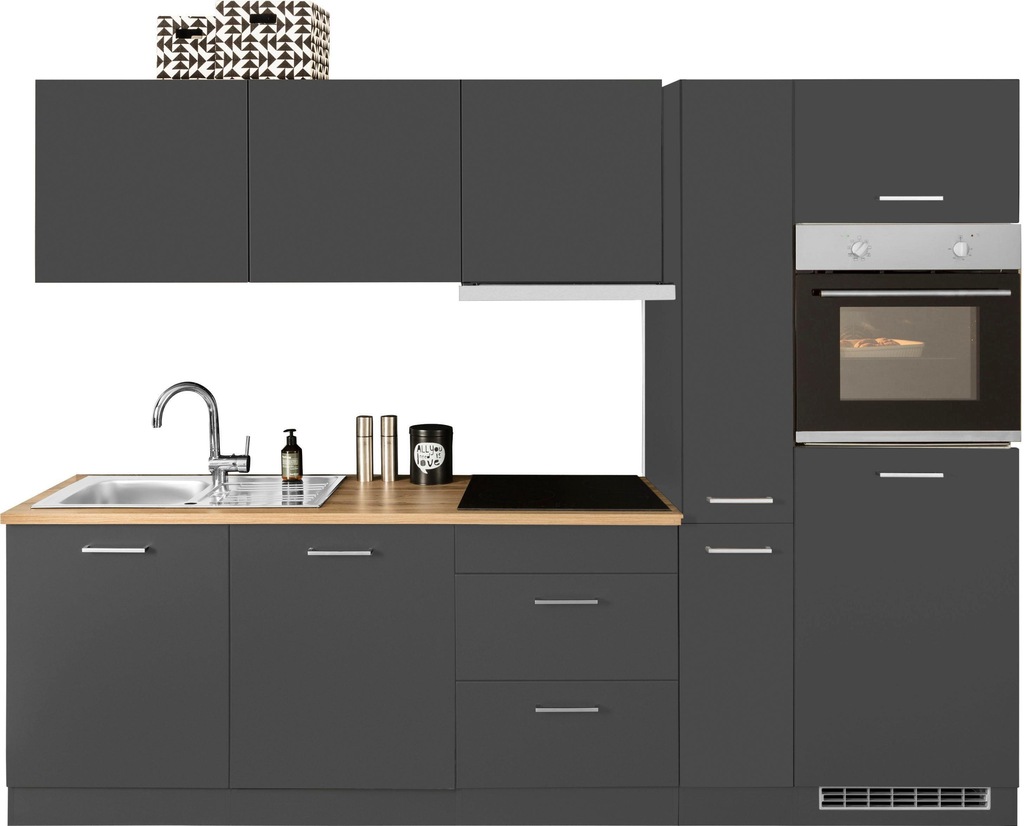 Bild von KOCHSTATION Küchenzeile "KS-Kehl", mit E-Geräten, Breite 270 cm, inkl. Kühlschrank