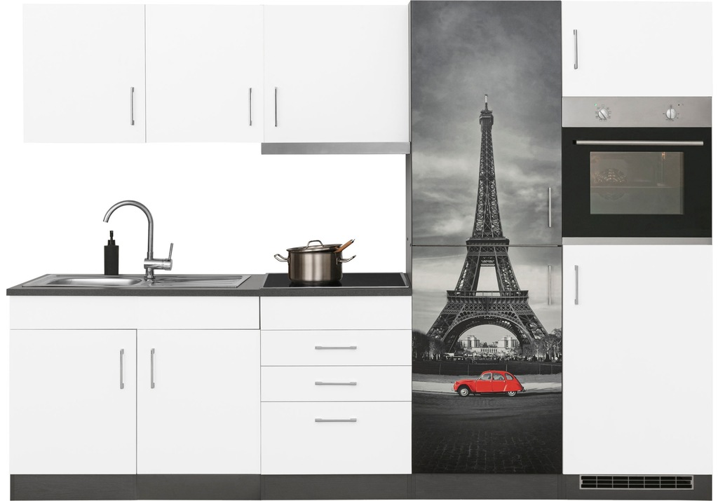 Bild von KOCHSTATION Küchenzeile "KS-Paris", mit E-Geräten, Breite 280 cm, wahlweise mit Induktionskochfeld