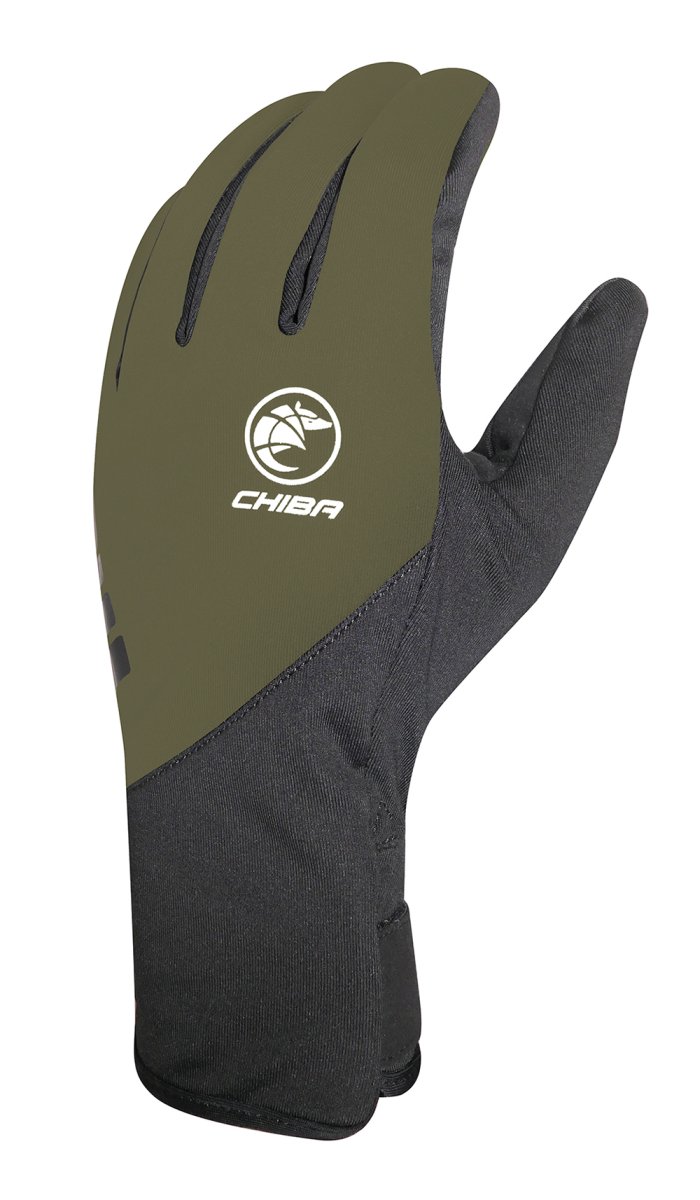 Bild von Chiba Softshell Light Fahrrad Winter Handschuhe lang olive grün 2025 S (7)