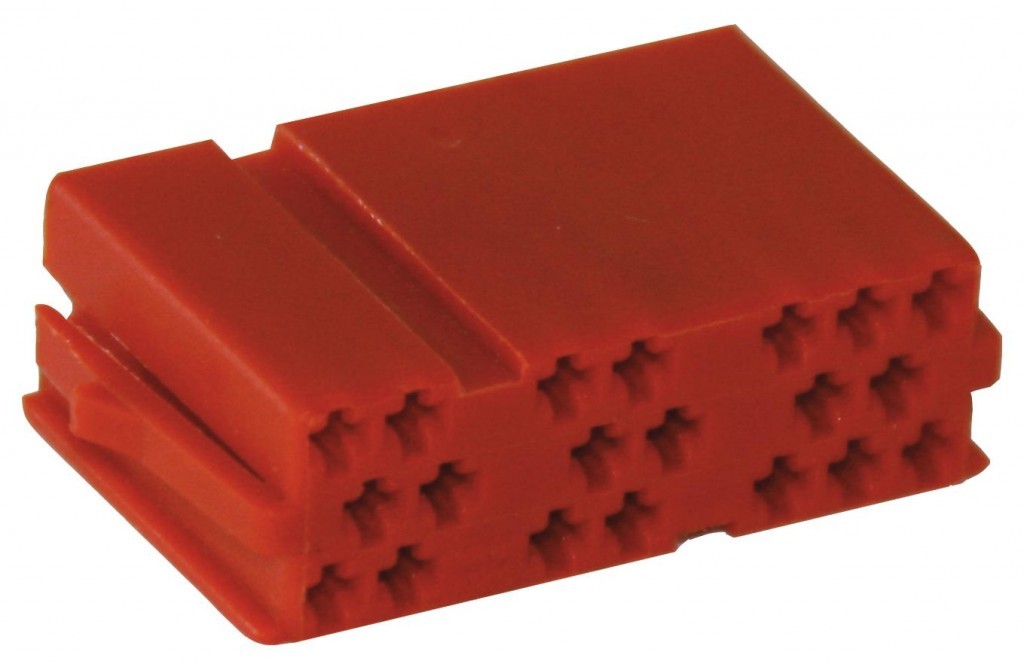 Bild von 2,39€/Stk  10x Mini ISO Steckergehäuse kompakt 20 polig Rot Pin Gehäuse Stecker