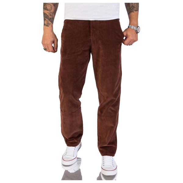 Bild von Rock Creek Herren Cord Hose Regular Fit Chino Hose Klassische Hosen Herrenhose Straight Cut Chinos Herren Cordhosen RC-2156 Ocker W40 L32