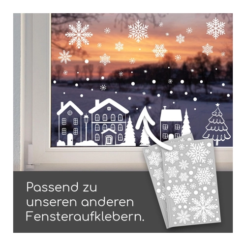 Bild von Younikat Fensterbild Weihnachten Bunte Häuschen