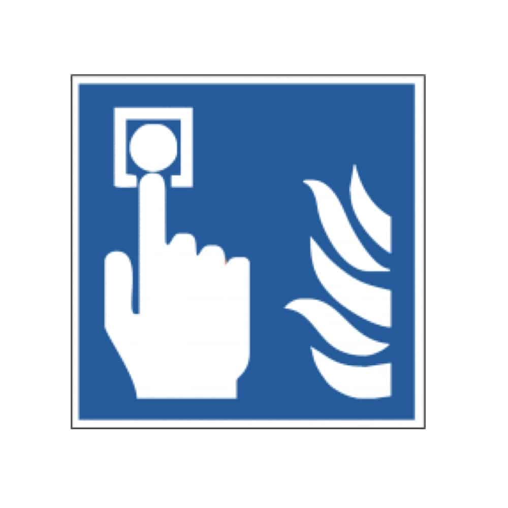 Bild von Brandschutzschild als Symbol Brandmelder manuell nach ISO 7010