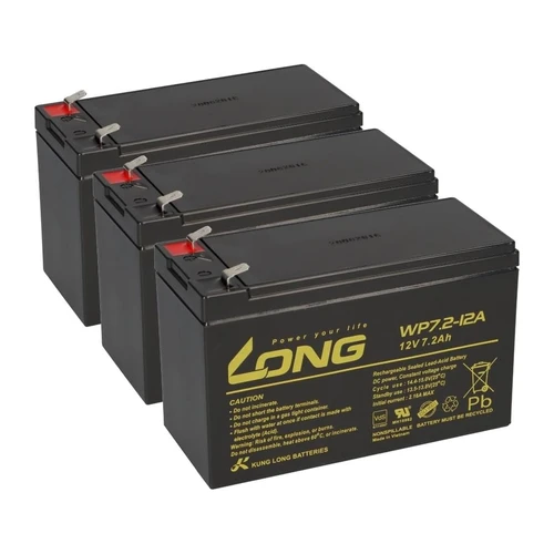 Bild von Kung Long USV Akkusatz kompatibel XANTO S 1000 AGM Blei Notstrom Batterie Akku, USV Akku passend für XANTO S 1000 RT 1000 RD 1000 ZINTO B 1000 3X 12V 7,2Ah AGM Blei