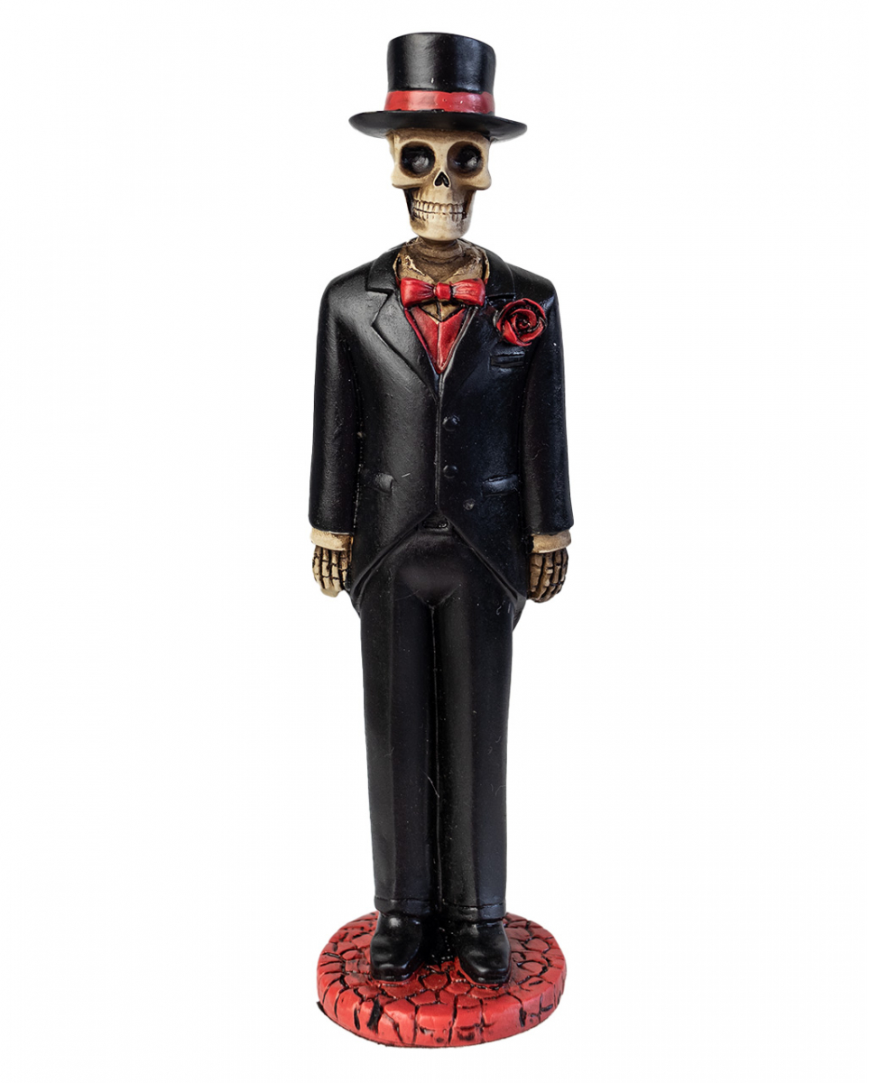 Bild von Horror-Shop Dia de los Muertos Skelett Bräutigam Dekofigur 17 cm/Polyresin