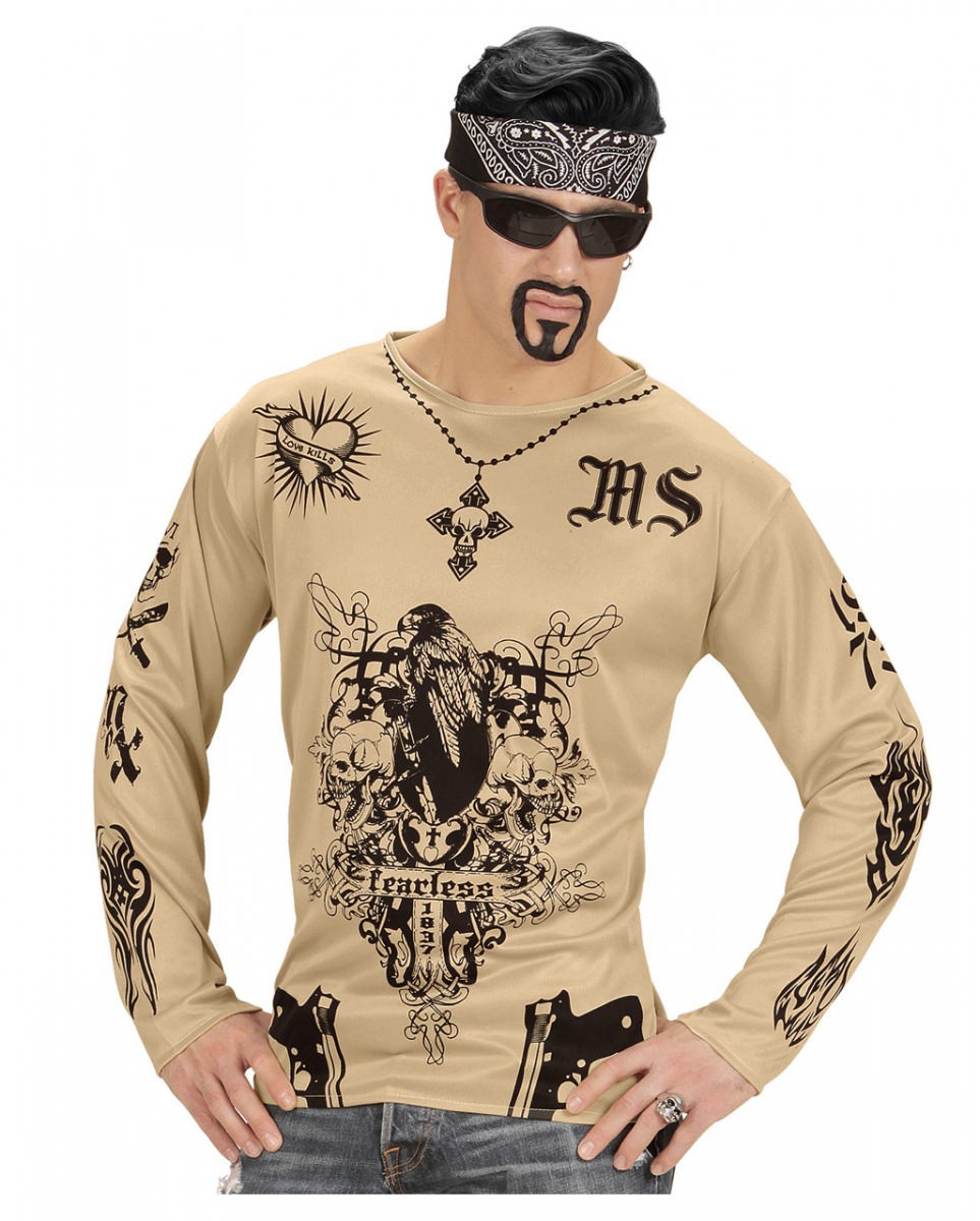 Bild von Gang Member Tattoo Shirt  Bad Taste Party M/L