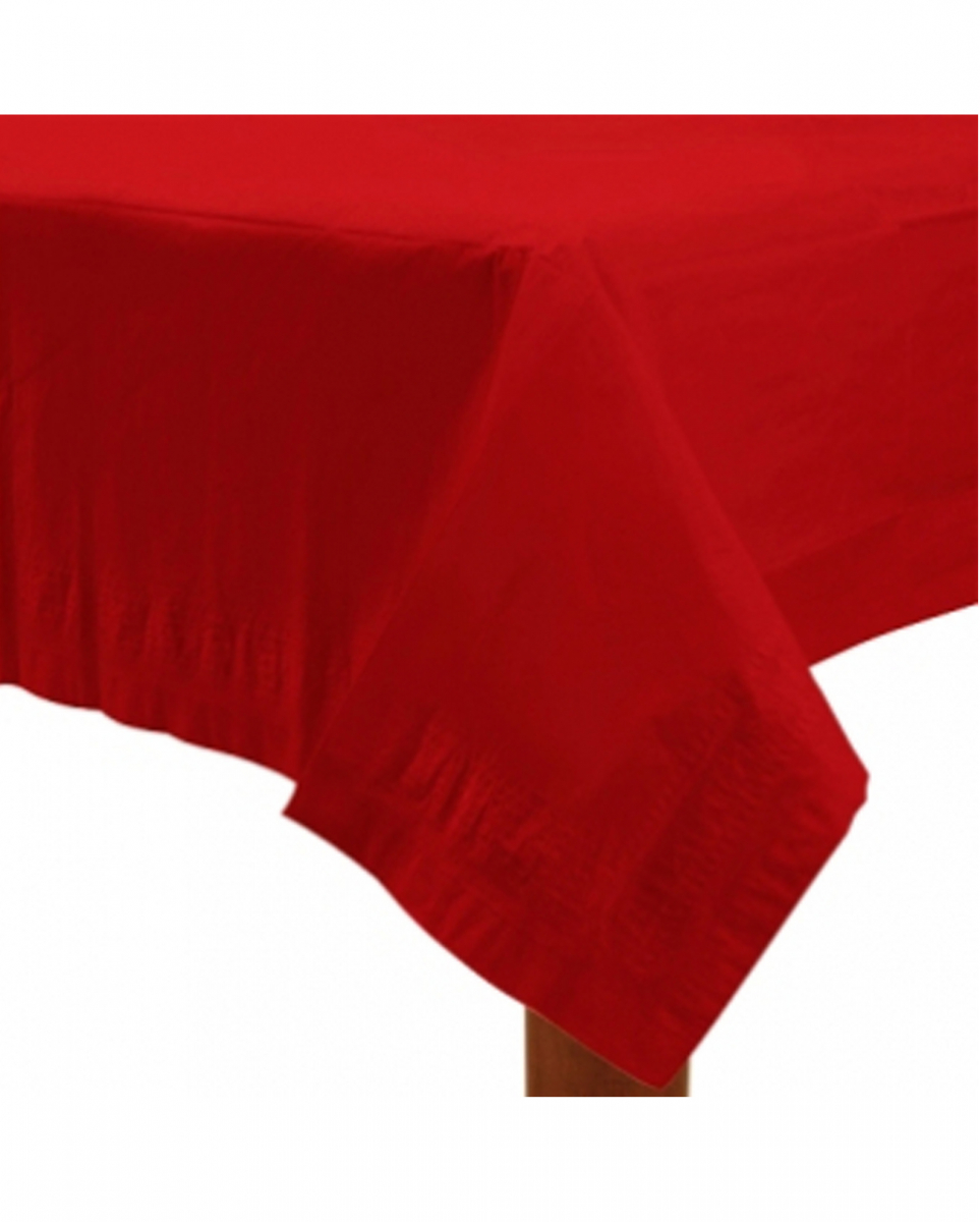Bild von Rote Tischdecke aus Papier 1,37 x 2,74 m