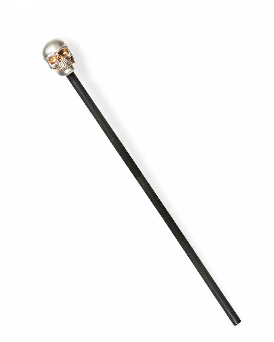 Bild von Gothic Gehstock mit Metallic Totenschädel