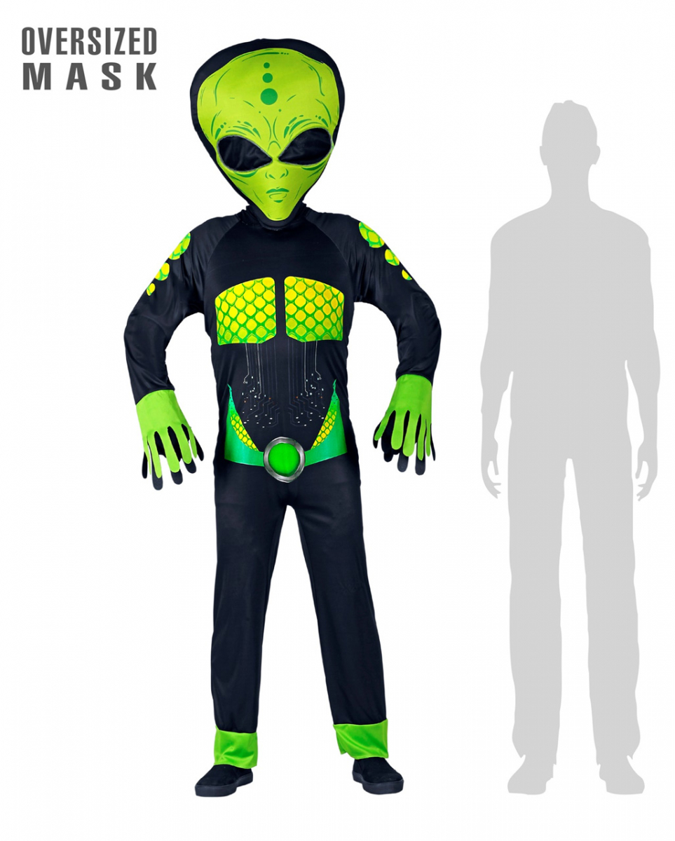 Bild von Space Alien Overall mit Riesenmaske L/XL