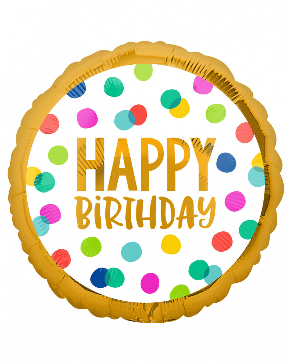 Bild von Happy Birthday Dots Party Folienballon