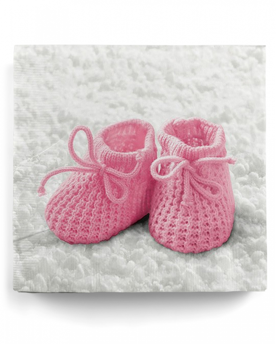 Bild von Horror-Shop Papierserviette Babyschuh Baby Boy Geburt Servietten 20 St.