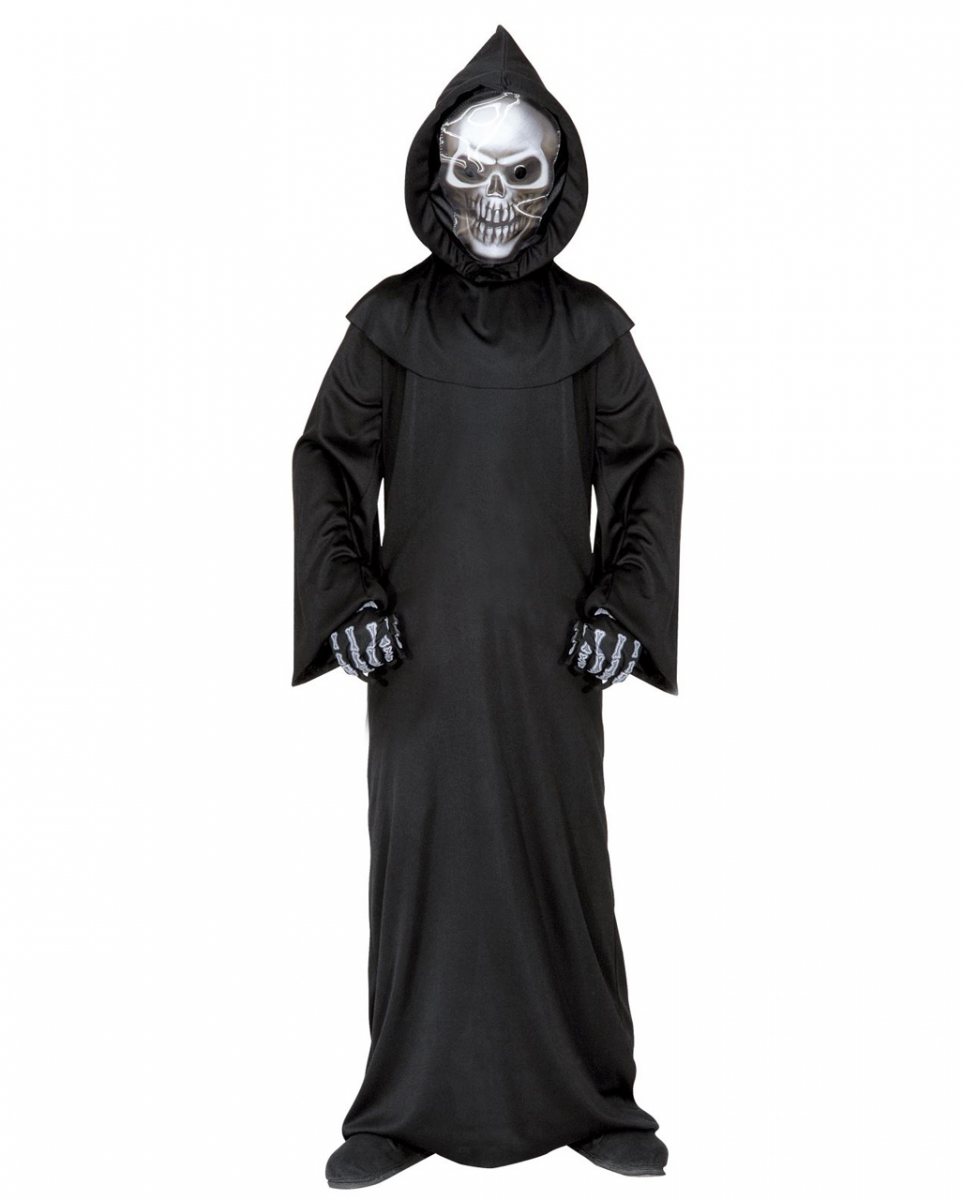 Bild von Sensenmann Kinderkostüm mit Skull Maske L / 11-13 Jahre