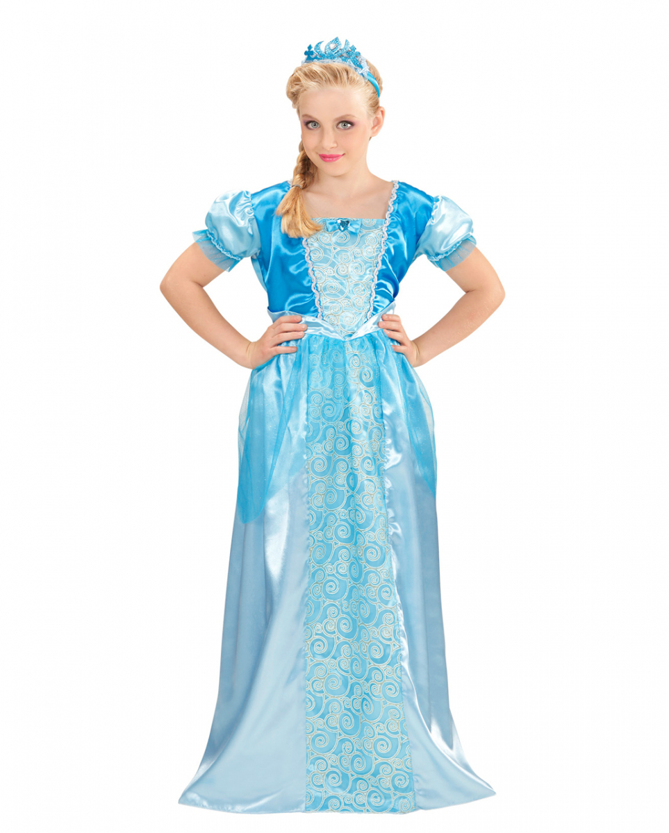 Bild von Blaues Schneeprinzessin Kinderkostüm XS/116