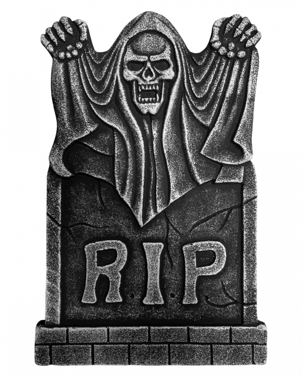 Bild von Horror-Shop Dekoobjekt Halloween Grabstein mit Skelett Phantom Reaper 55