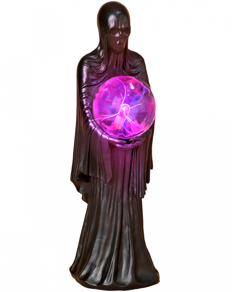 Bild von Horror-Shop Dekoobjekt Grim Reaper mit leuchtender Glaskugel aus Kunstste