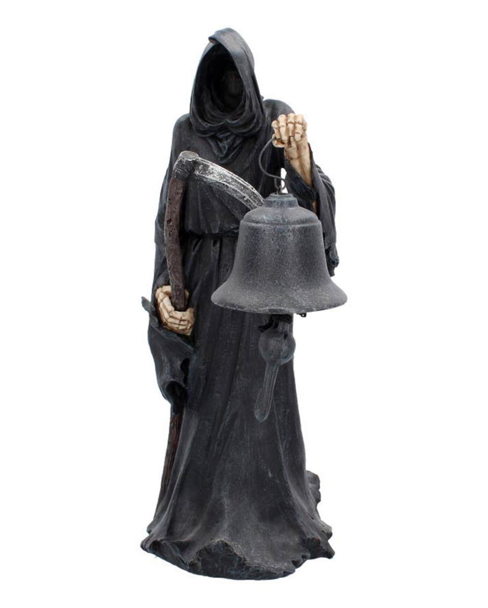 Bild von Horror-Shop Dekofigur Schwarzer Reaper mit Sense & Glocke 40 cm als Goth