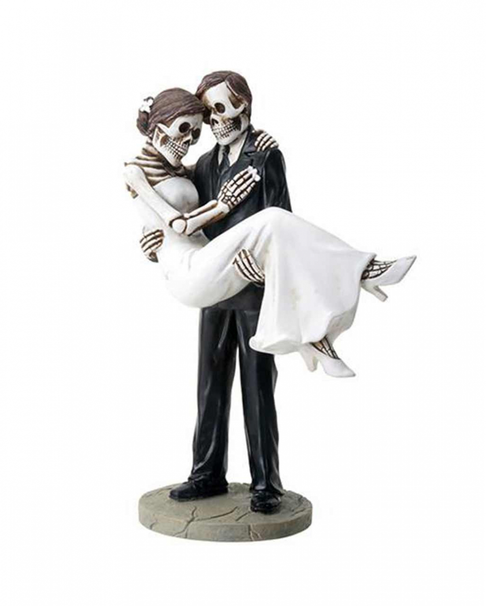 Bild von Horror-Shop Dekofigur Skelett Hochzeitspaar - Carrying Bride 16cm
