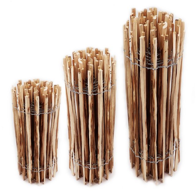 Bild von Aquagart 5m Staketenzaun 90cm Hoch Lattenabstand 4-6cm Gartenzaun Kastanienzaun Aus Haselnuss Holzzaun