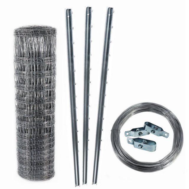 Bild von Aquagart Wildzaun 250m Wildzaun Forstzaun 160/20/15+ Pfosten + Spanndraht, (1-St)