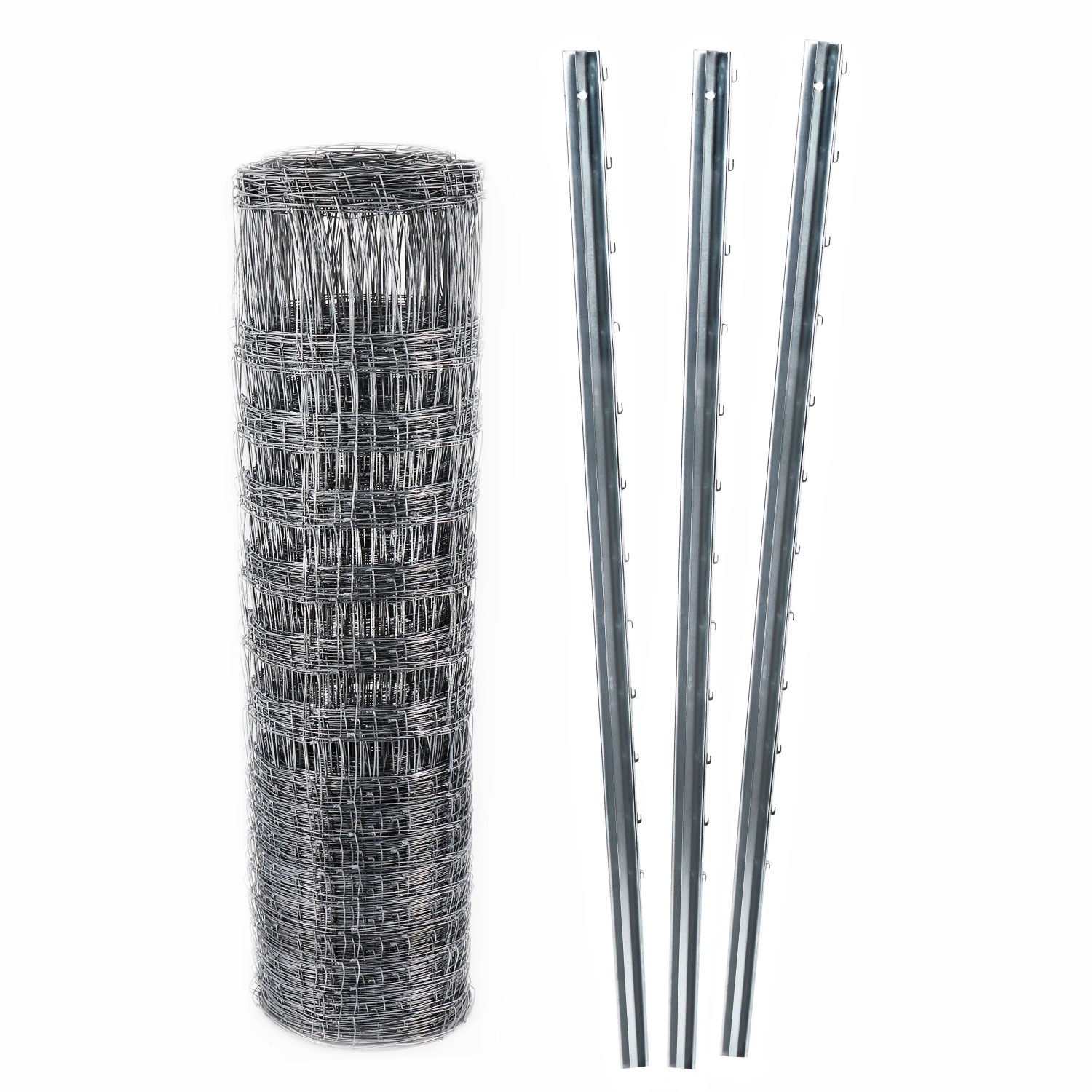 Bild von Aquagart Wildzaun 100m Wildzaun Forstzaun 180/24/15+ Z-Profil Zaunpfosten 2,3m lang, (1-St)