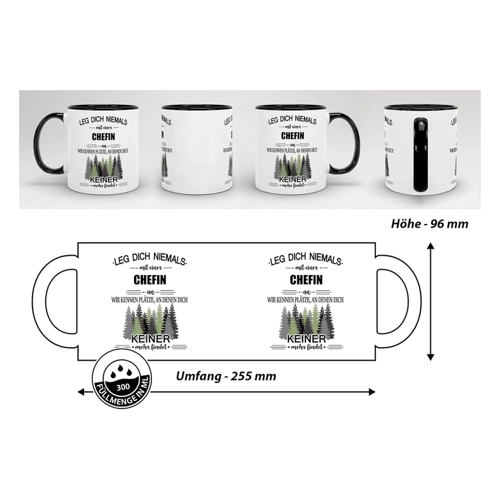 Bild von Tassendruck Berufe-Tasse Leg Dich Niemals mit Einer Chefin an