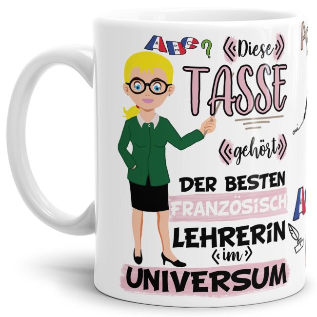 Bild von Tasse - Beste Französisch-Lehrerin im Universum - Weiß