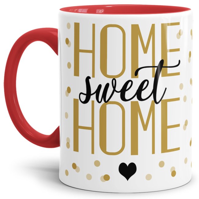 Bild von Tasse - Home sweet Home - Rot