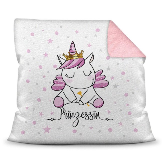 Bild von Kissen Einhorn Prinzessin - Unicorn Prinzessin - Rosa