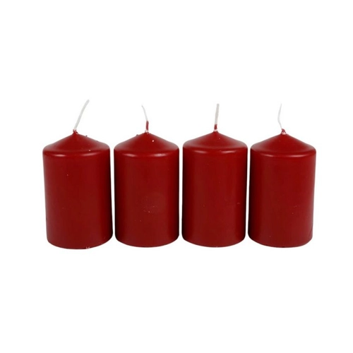 Bild von BURI Adventskranzkerzen rot 4er-Set – Weihnachtskerzen für stimmungsvolle Dekoration