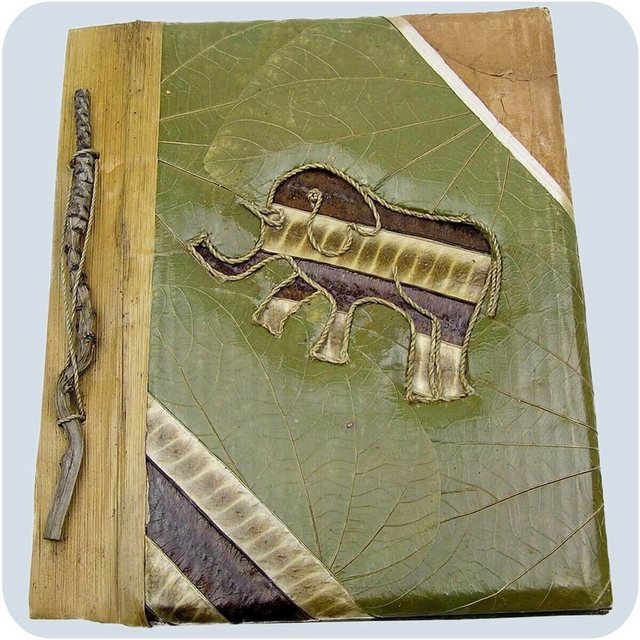 Bild von Handgemachtes Notizbuch Gästebuch Erinnerungen Buch handgefertigt Kunsthandwerk Adressbuch Natur 22 x 17 cm mittel