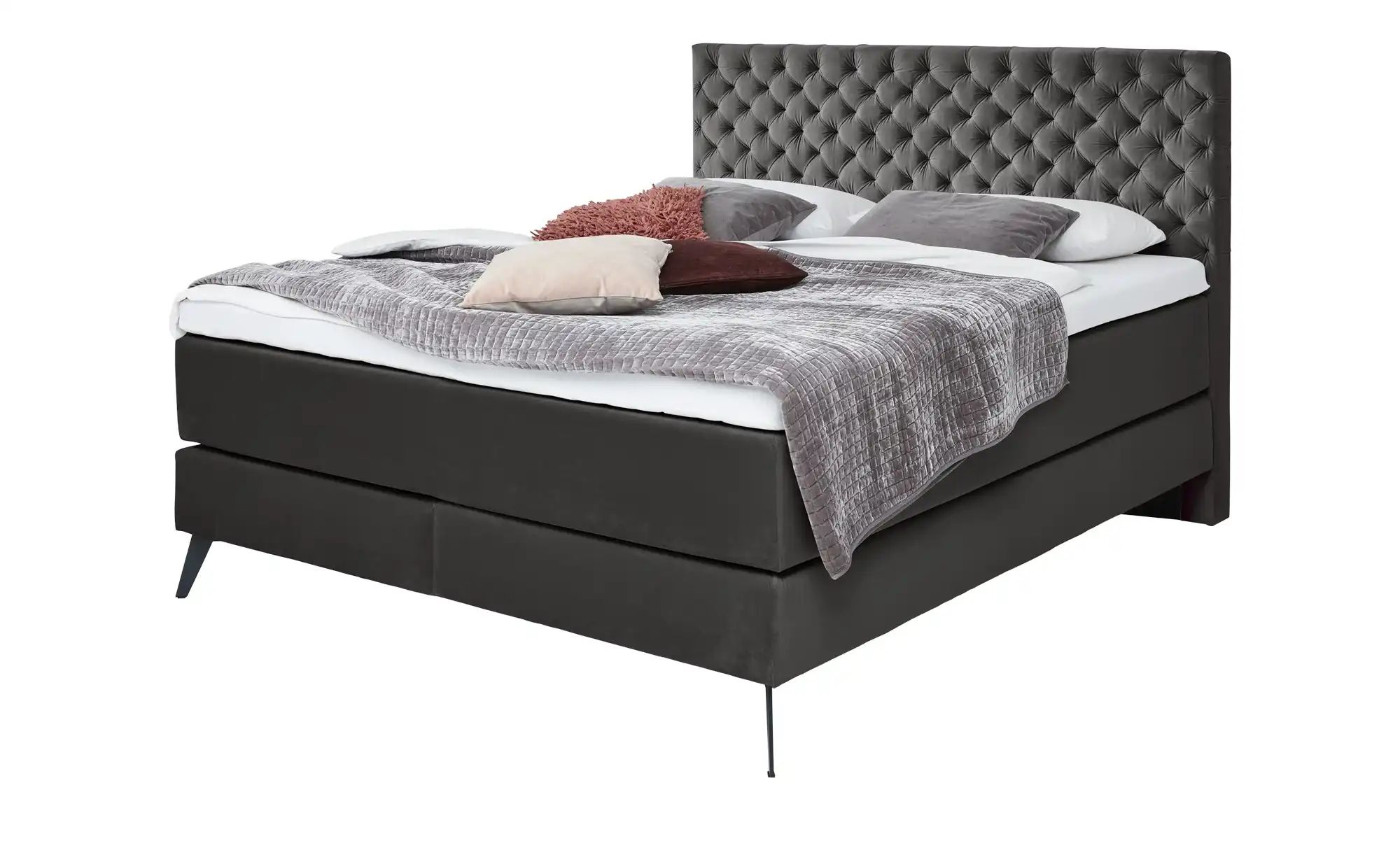 Bild von Boxspringbett ¦ grau ¦ Maße (cm): B: 202 H: 130 T: 211 Betten > Boxspringbetten - Möbel Kraft