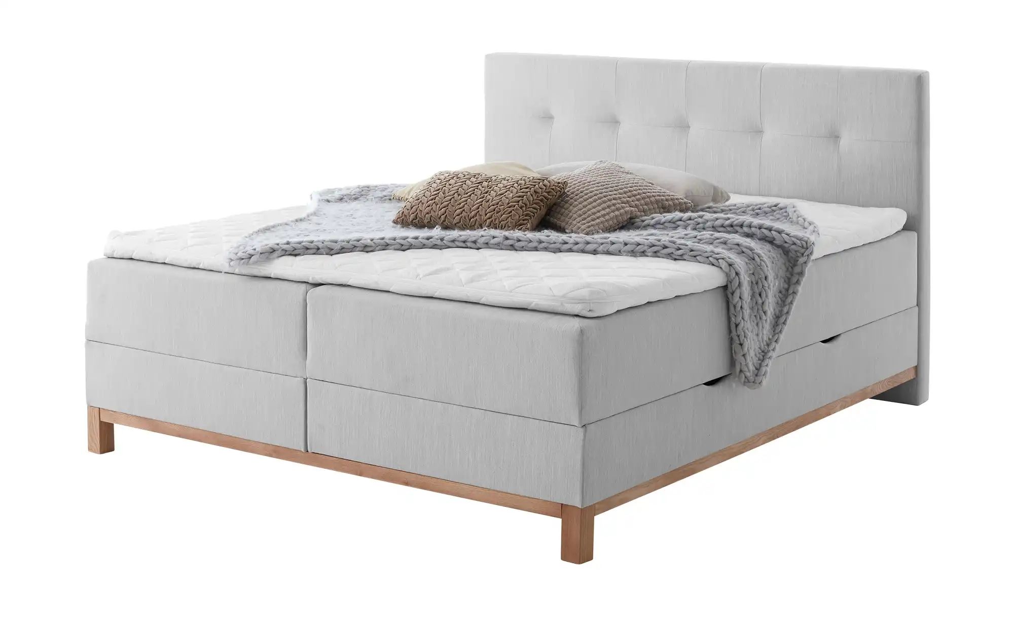 Bild von maison bleue Boxspringbett mit Bettkasten Mara ¦ grau ¦ Maße (cm): B: 162 H: 116 Betten > Boxspringbetten > Boxspringbetten 160x200 - Höffner