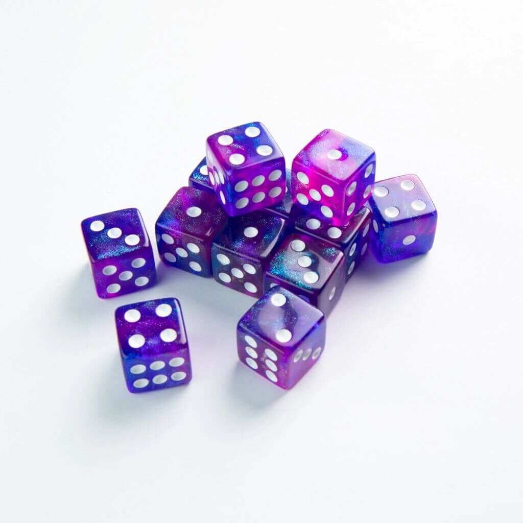 Bild von Gamegenic Spiel GGS50022 - Galaxy Series - Nebula - D6 Dice Set 16 mm (12 pcs)