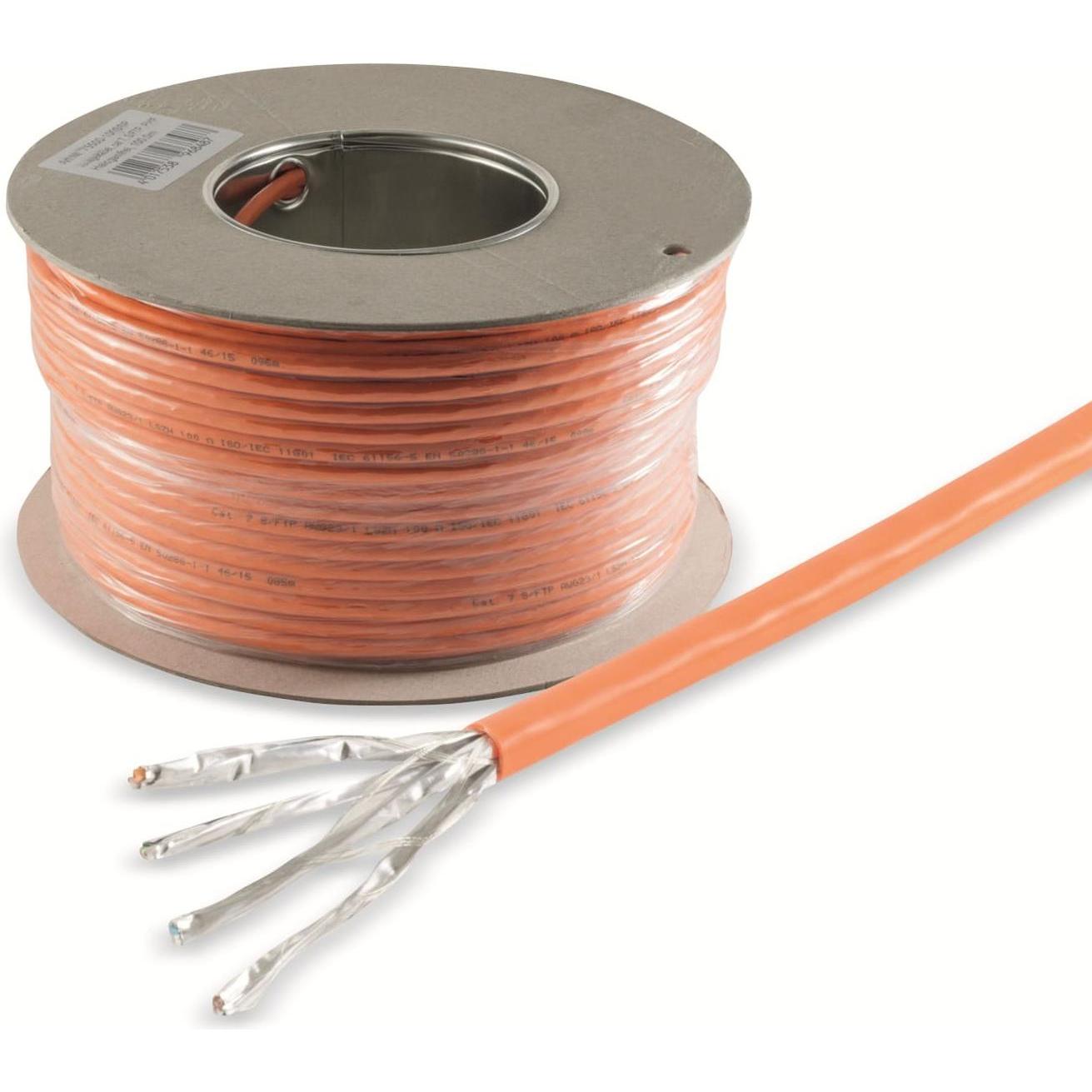 Bild von smart CAT.7 Verlegekabel SMART-MULTIMEDIA BasicPro, 100m, orange (100 m), Netzwerkkabel