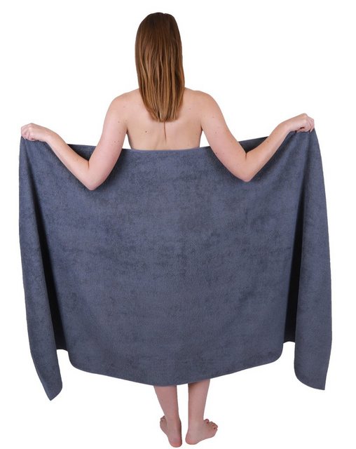 Bild von Betz Badetuch groß XXL Berlin Größe 100 x 200 cm Saunatuch, 100% Baumwolle (1 Badetuch, 1-St), Farbe dunkelgrau