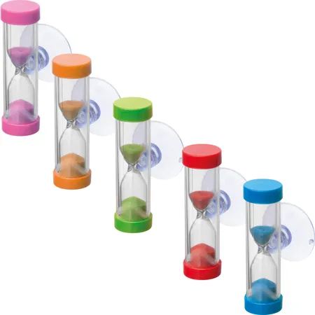 Bild von Macma 5x Sanduhr / 3 Minuten / Farbe: je 1x blau, rot, grün, orange und pink