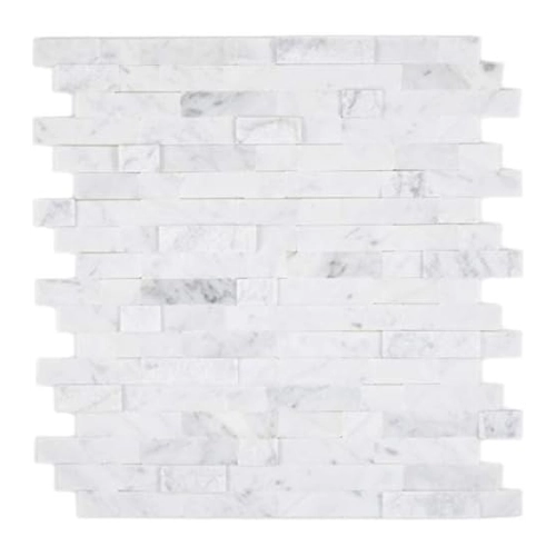 Bild von Stylische selbstklebende Verbund Mosaikstäbchen in Carrara Optik