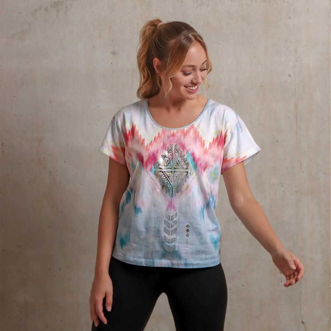 Bild von Shirt Ikat Women Weiß Bunt
