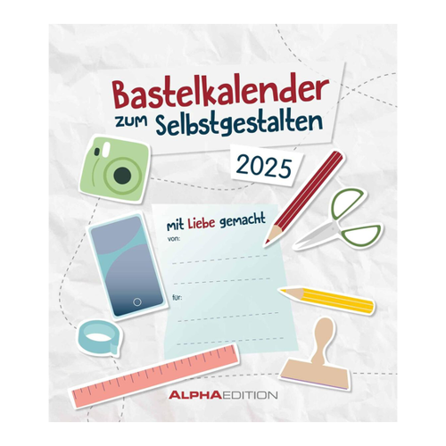 Bild von Do-it Yourself weiß 2025 - Bastelkalender - Wandkalender - DIY-Kalender - 21x24