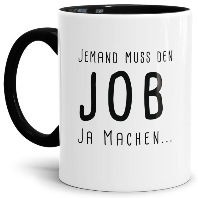 Bild von Tasse für Mitarbeiter und Kollegen - Den Job machen - Innen & Henkel Schwarz