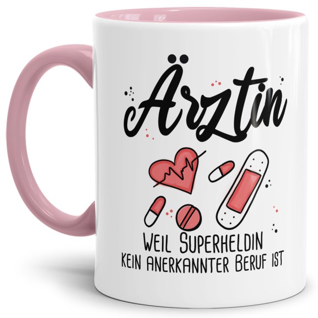 Bild von Berufe-Tasse Superheldin Ärztin - Rosa
