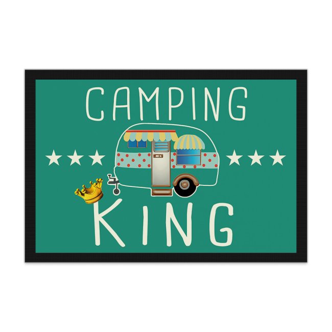 Bild von Camping Fußmatte mit lustigem Spruch - Camping King - 60 x 40 cm