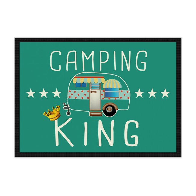Bild von Camping Fußmatte mit lustigem Spruch - Camping King - 70 x 50 cm