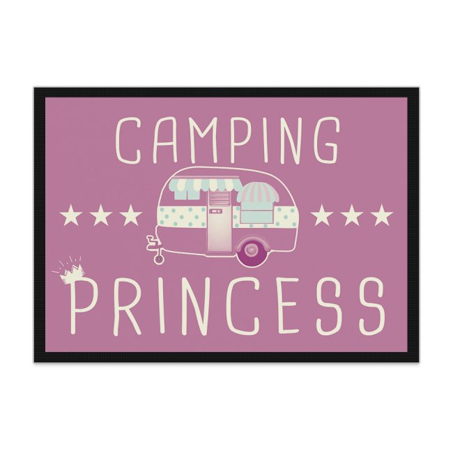 Bild von Camping Fußmatte mit lustigem Spruch - Camping Princess - 70 x 50 cm
