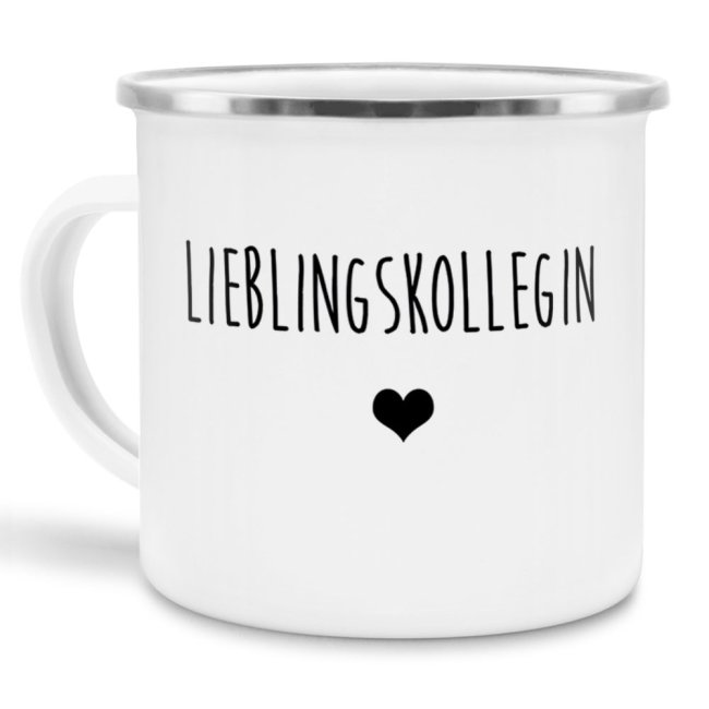Bild von Emailletasse - Lieblingskollegin - Emaille groß