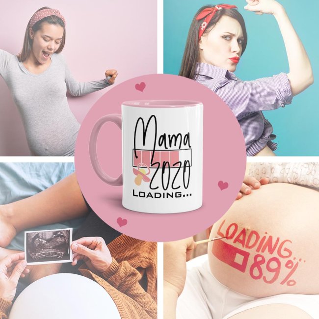 Bild von Tasse Loading - Du wirst Mama 2020 - Rosa